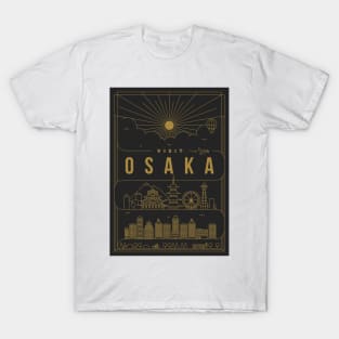 Osaka Minimal Lineal Poster T-Shirt